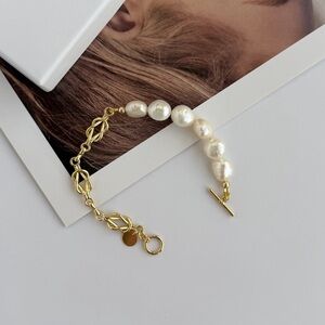 712 Real Pearl Gold Bracelet